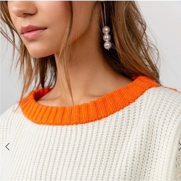 J.ING Jacky Color Block Oversized Wool Sweater - Picture 2 of 9